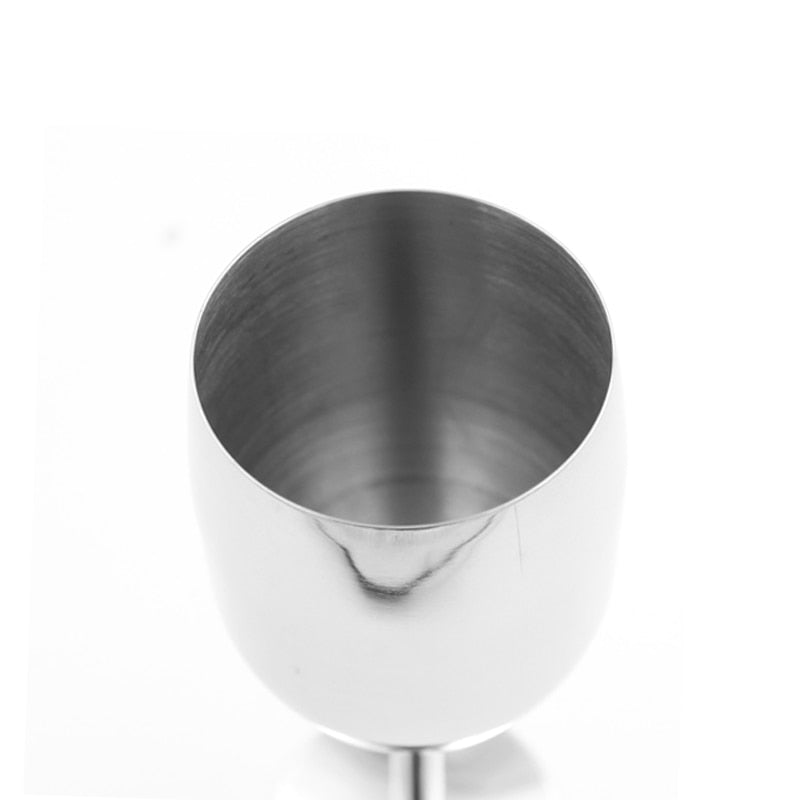 2PCS 17CM Stainless Steel Wine & Champagne Glass