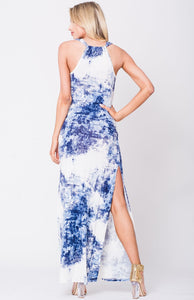 TIE DYE DOUBLE SLIT MAXI DRESS