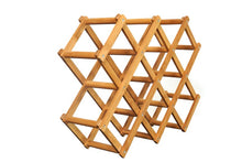 Load image into Gallery viewer, Foldable Bamboo Wine Bottle Holder