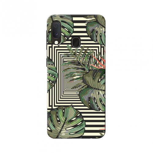 Leaves Over Stripes - Plum Slim Hard Shell Case