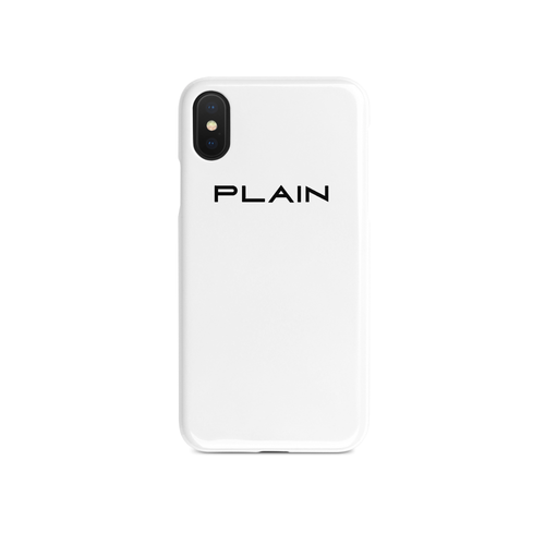 White Plain Slim or Tough iPhone Case