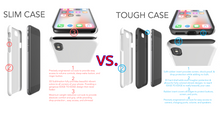 Load image into Gallery viewer, White Plain Slim or Tough iPhone Case