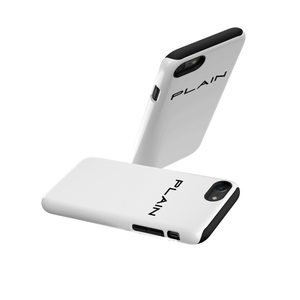 White Plain Slim or Tough iPhone Case
