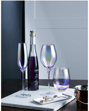 Load image into Gallery viewer, Rainbow Plating Goblet Wine Glass Crystal Cocktail Glasses Champagne Flute