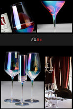 Load image into Gallery viewer, Rainbow Plating Goblet Wine Glass Crystal Cocktail Glasses Champagne Flute