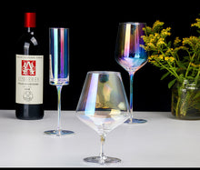 Load image into Gallery viewer, Rainbow Plating Goblet Wine Glass Crystal Cocktail Glasses Champagne Flute