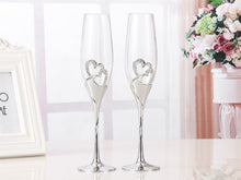 Load image into Gallery viewer, 2 PCS /Set Crystal Wedding Toasting Champagne Flutes Glasses