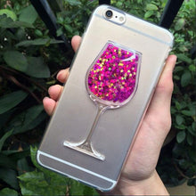 Load image into Gallery viewer, Flowing Liquid Red Wine Glass Cup Cell Phone Case