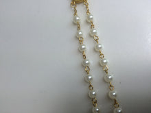 Load image into Gallery viewer, Catholic White Imitation Pearl Cross Necklace