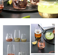 Load image into Gallery viewer, Rose Gold Hexagon Plating Glass Cup Gold Wine Cup