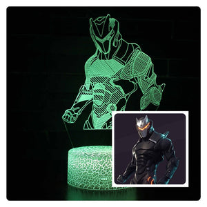 3D illusion Battle Royale Figures Lamp Raven Light