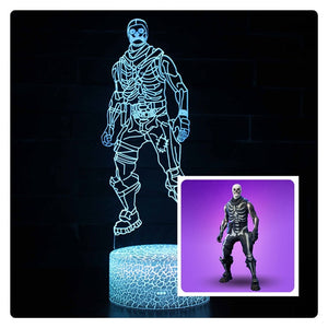 3D illusion Battle Royale Figures Lamp Raven Light