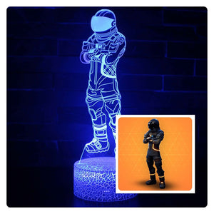 3D illusion Battle Royale Figures Lamp Raven Light