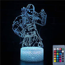 Load image into Gallery viewer, 3D illusion Battle Royale Figures Lamp Raven Light