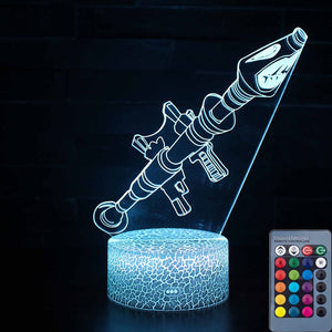 3D illusion Battle Royale Figures Lamp Raven Light