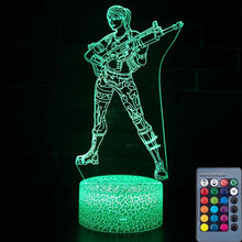 Load image into Gallery viewer, 3D illusion Battle Royale Figures Lamp Raven Light