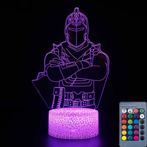 3D illusion Battle Royale Figures Lamp Raven Light