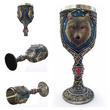 Load image into Gallery viewer, Horrible Resin Stainless Steel Skull Goblet Retro Claw Wine Glass