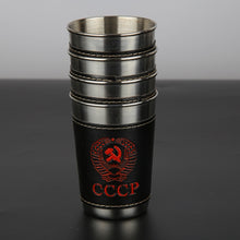 Load image into Gallery viewer, 4Pcs 170ml Drinking Glass Stainless Steel Shot Glasses