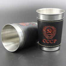 Load image into Gallery viewer, 4Pcs 170ml Drinking Glass Stainless Steel Shot Glasses