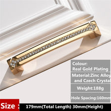 Load image into Gallery viewer, Deluxe Glass Diamond Furniture Decoration Handles Crystal Wine Cabinet Drawer