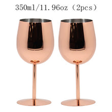 Load image into Gallery viewer, 350ml / 550ml Rose Gold Stainless Steel Wine Glass