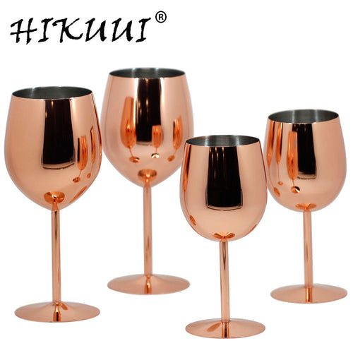 350ml / 550ml Rose Gold Stainless Steel Wine Glass