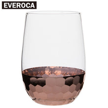Load image into Gallery viewer, Rose Gold Hexagon Plating Glass Cup Gold Wine Cup