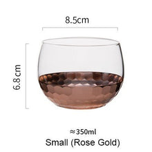 Load image into Gallery viewer, Rose Gold Hexagon Plating Glass Cup Gold Wine Cup