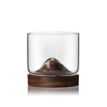 Load image into Gallery viewer, Mountain Whiskey Glass with Wooden Base Rocks Beer Set
