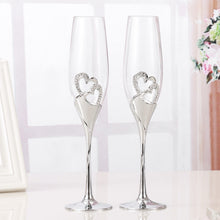 Load image into Gallery viewer, 2 PCS /Set Crystal Wedding Toasting Champagne Flutes Glasses