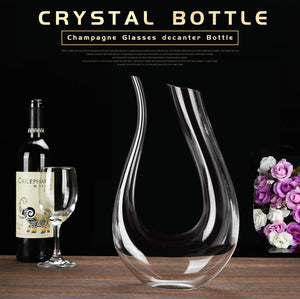 YKPuii 1500ML Big Decanter Handmade Crystal Red Wine Brandy Champagne Glasses