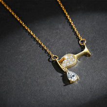 Load image into Gallery viewer, Drop Crystal Zircon Wine Glass Pendant Women Necklace