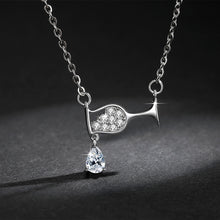 Load image into Gallery viewer, Drop Crystal Zircon Wine Glass Pendant Women Necklace