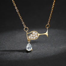 Load image into Gallery viewer, Drop Crystal Zircon Wine Glass Pendant Women Necklace