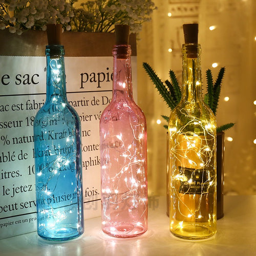 1M 2M LED Garland Copper Silver Wire String Lights