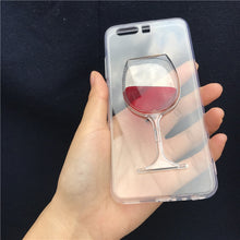 Load image into Gallery viewer, Flowing Liquid Red Wine Glass Cup Cell Phone Case