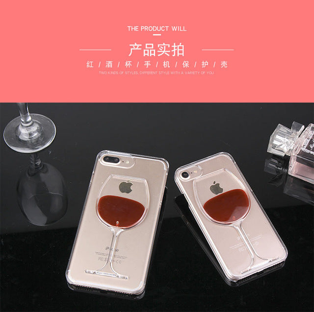 Flowing Liquid Red Wine Glass Cup Cell Phone Case