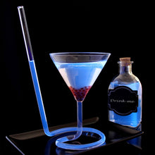 Load image into Gallery viewer, Creative Screw Spiral Straw Molecular Cocktail &amp; Martini Glass