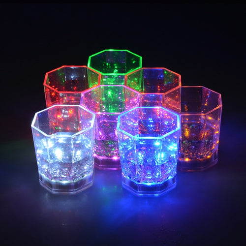 8 Colors LED Lamp Plastic Transparent Shot and Cups