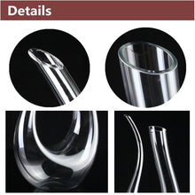 Load image into Gallery viewer, 1500ml U Shaped Crystal Glass Horn Red Wine Decanter