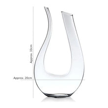 Load image into Gallery viewer, 1500ml U Shaped Crystal Glass Horn Red Wine Decanter